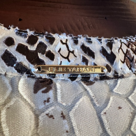 NWOT Elie Tahari Silk Burnout Python Blouse - Picture 6 of 8